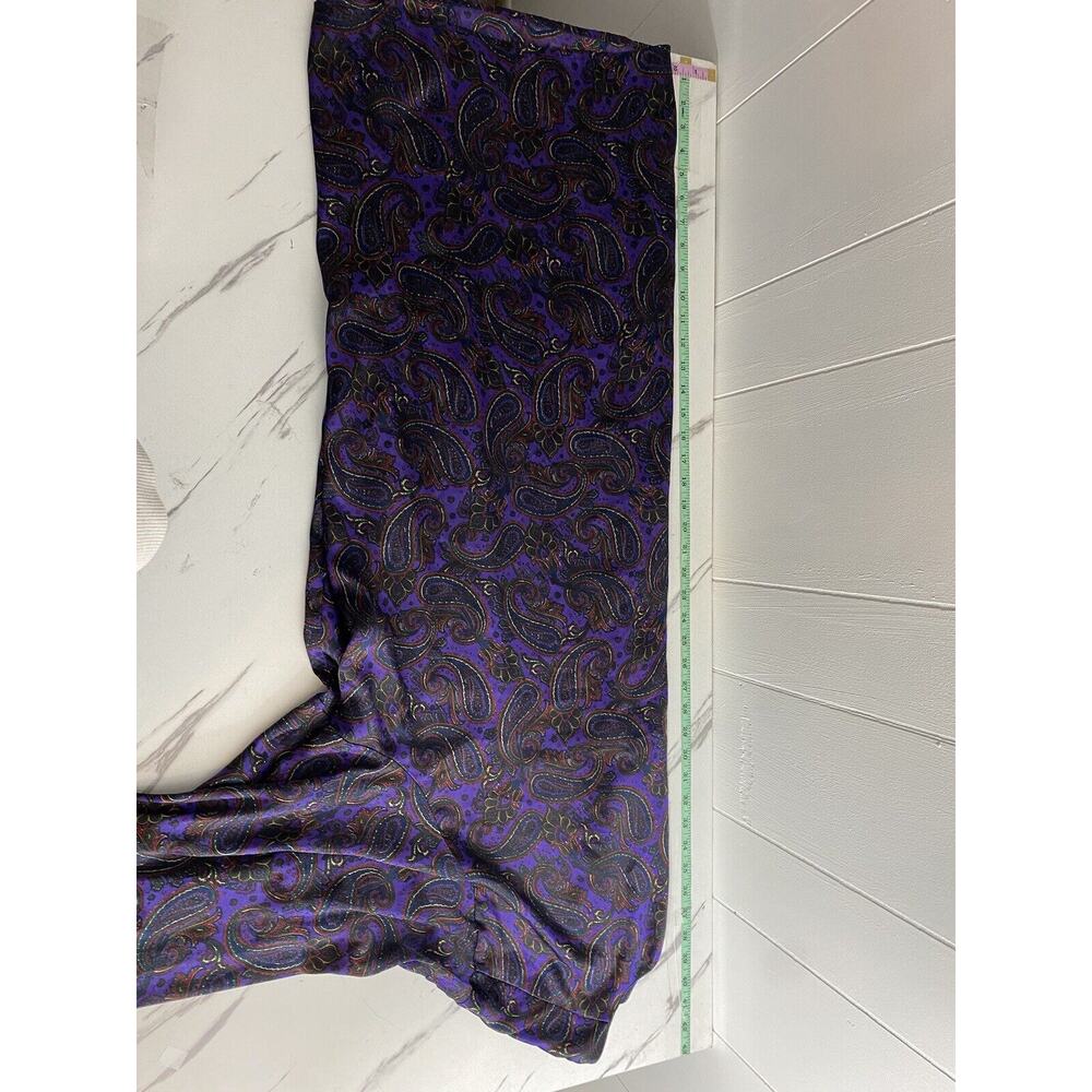 Vintage Lane Bryant Purple Paisley Print Long Sleeve Nightgown Button Plus 26/28 - Picture 11 of 12